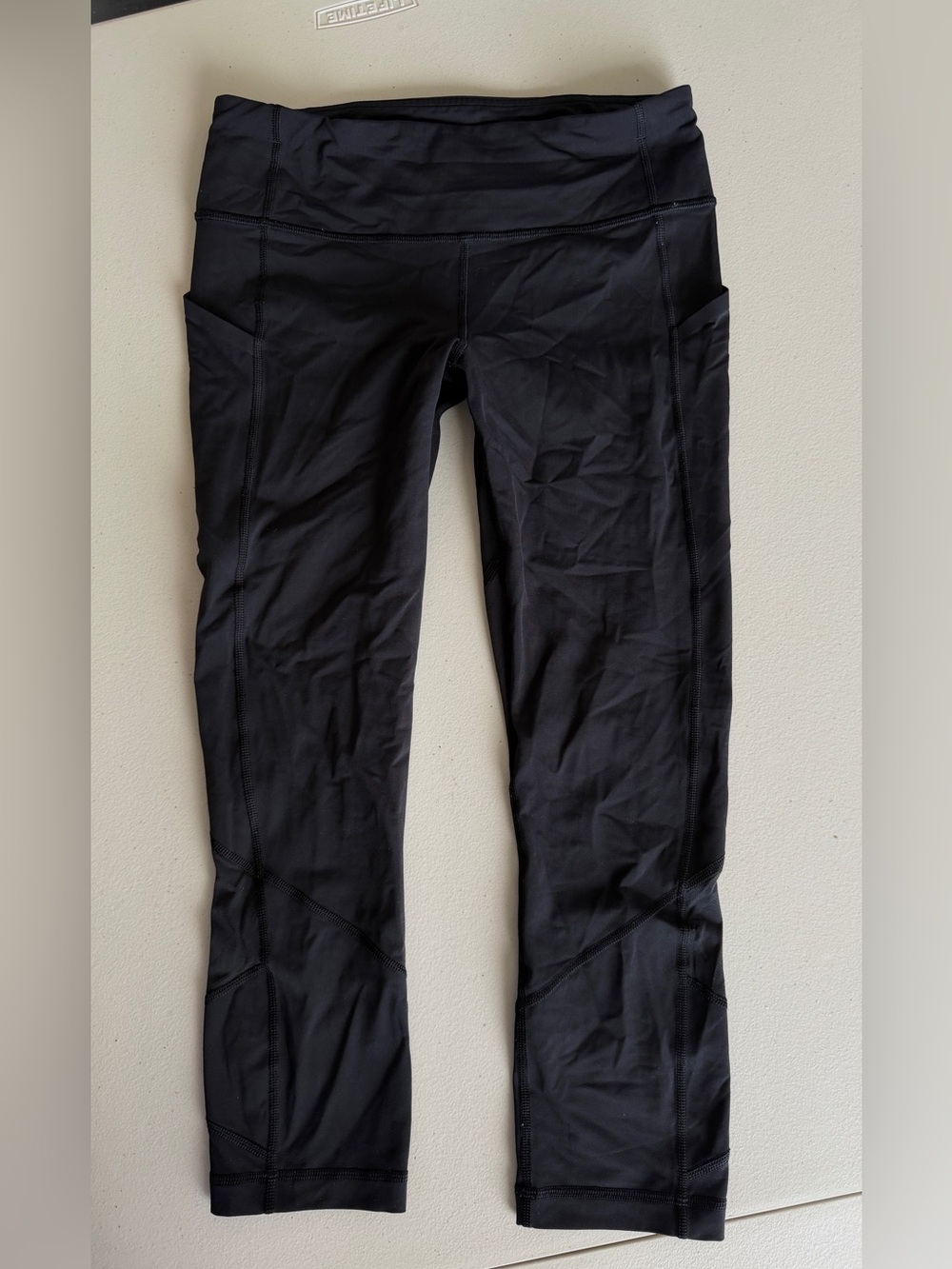 lululemon Black Leggings with Side Pockets - 6